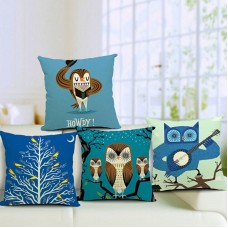 Cartoon Owl Chinese Style Throw Pillow Case Decorative Cushion Cover Sham   253690008057